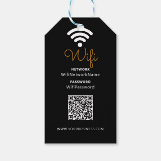 モノクロ ビジネス プロモーション WiFi パスワード ギフトタグ