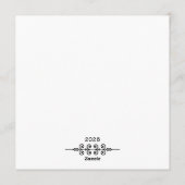 モノクロ ファミリー リユニオン スクエア シンプル 招待状 (裏面)