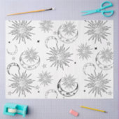 モノクロ ファンシー サン セレスト 誕生日 薄葉紙 (クラフト)