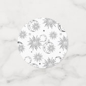 モノクロ ファンシー サン セレブレーション バースデー コンフェッティ (スモール正面)