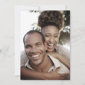 モノクロ フォト フラワー セーブ・ザ・デート ウェディング 招待状 (正面)