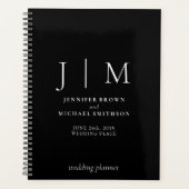 モノクロ フォーマル シンプル デイ ウェディング プランナー手帳 (正面)
