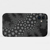 モノクロ フラクタルアート iPhone カバー (裏面(横))