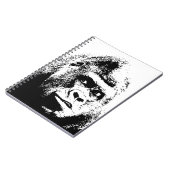 モノクロ ポップアート ゴリラ ノートブック (左側)