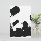 モノクロ ポップアート パンダ 便箋 (スタンド正面)