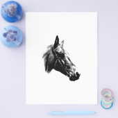 モノクロ ポップアート 馬 チラシ (シングル)