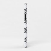 モノクロ ミニマルな雪の結晶のグラフィック Case-Mate iPhoneケース (裏面/右)