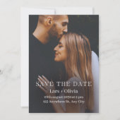 モノクロ ミニマル おしゃれな写真 セーブザデート (正面)