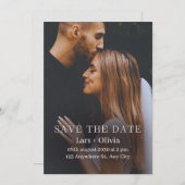 モノクロ ミニマル おしゃれな写真 セーブザデート (正面/裏面)