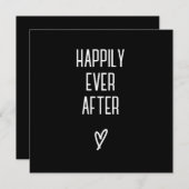 モノクロ ミニマル ウェディング サンクス カード (正面/裏面)