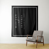 モノクロ ミニマル ウェディング バックドロップ タペストリー (インサイチュ)