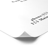 モノクロ ミニマル エレガント サロン 料金表 ポスター (角)