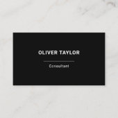 モノクロ ミニマル カスタムネーム タイポグラフィ 名刺 (正面)