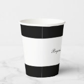 モノクロ ミニマル シック エレガント バースデーパーティー 紙コップ (右)