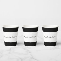 モノクロ ミニマル シック エレガント 誕生日パーティー