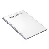 モノクロ ミニマル シンプル プレーン ノートブック (右側)