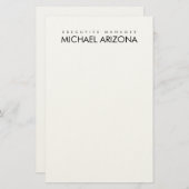 モノクロ ミニマル シンプル プレーン モダン 便箋 (正面/裏面)