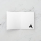モノクロ、ミニマル、モダンなクリスマスカード シーズンカード (内部)