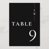 モノクロ ミニマル モノグラム テーブル ナンバー 招待状 (裏面)