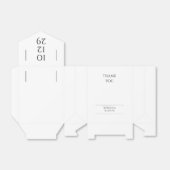 モノクロ ミニマル 特別な日のウェディング フェイバーボックス (折り畳みなし)