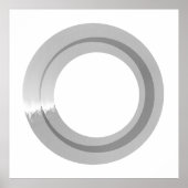 モノクロ ミニマル 現代アートプリント ポスター (正面)