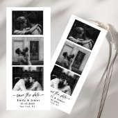 モノクロ ミニマル Save the date 招待状