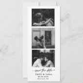 モノクロ ミニマル Save the date 招待状 (正面)