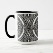 モノクロ メダリオン モチーフ マグカップ (左)