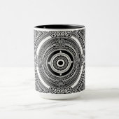 モノクロ メダリオン モチーフ マグカップ (中央)