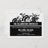 モノクロ モダン カラー ブロック 披露宴 招待状 (正面/裏面)