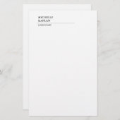 モノクロ モダン プロフェッショナル エクスクルーシブ 便箋 (正面/裏面)