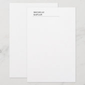モノクロ モダン プロフェッショナル エクスクルーシブ 便箋 (正面/裏面)