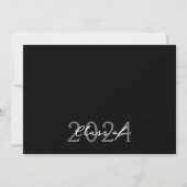 モノクロ ユニーク フィルムストリップ 6 枚の写真 卒業 招待状 (裏面)