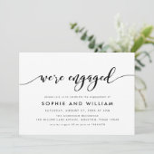 モノクロ リラックス スクリプトエンゲージメントパーティー 招待状 (スタンド正面)