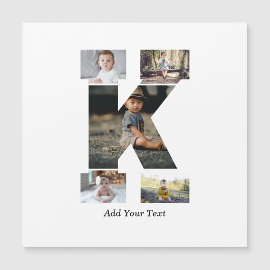 モノクロ レター K フォト コラージュ (正面)