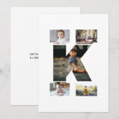 モノクロ レター K フォト コラージュ シーズンカード (正面/裏面)
