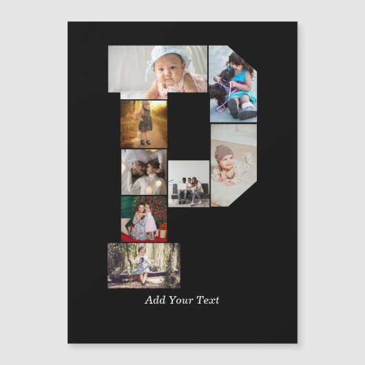 モノクロ レター P フォト コラージュ (正面)