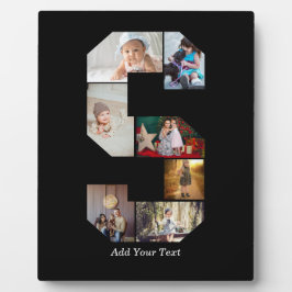 モノクロ レター S フォト コラージュ フォトプラーク