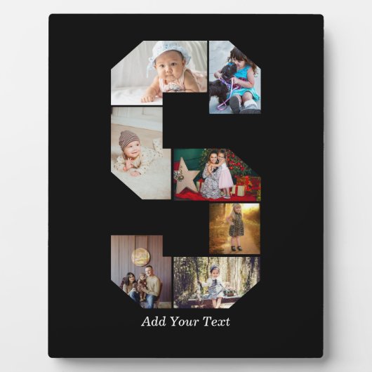 モノクロ レター S フォト コラージュ フォトプラーク (正面)