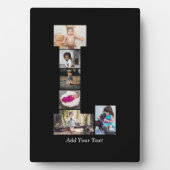 モノクロ レターL フォト コラージュ フォトプラーク (正面)