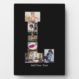 モノクロ レターL フォト コラージュ フォトプラーク