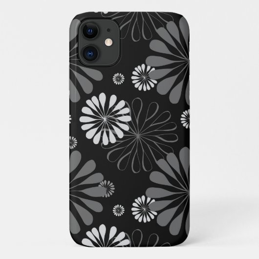 モノクロ レトロ フラワー Case-Mate iPhoneケース (裏面)