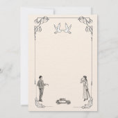 モノクロ ヴィンテージ レトロ 結婚式招待状 招待状 (裏面)