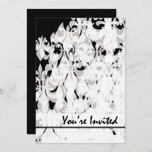 モノクロ 招待状 (正面/裏面)