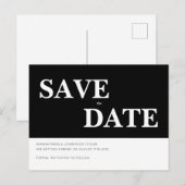 モノクロ – 日付の保存 案内ポストカード (正面/裏面)