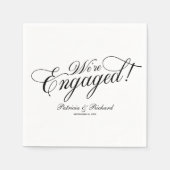 モノクロ 結婚するよ! 結婚発表パーティー スタンダードカクテルナプキン (正面)