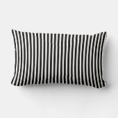 モノクロ 縦ストライプ ストライプ柄 シック ランバークッション (裏面)