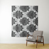 モノクロ 花柄 タペストリー (インサイチュ)