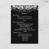 モノクロ 花柄 ダイジー 枠 エンクロージャーカード (正面)