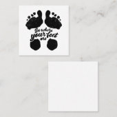 モノクロ「足元に集中して」プリント スクエア名刺 (正面/裏面)